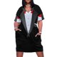 thumbnail image 1 of Vestido holgado de esmoquin realista para mujer camisa con bolsillo verano, 1 of 6