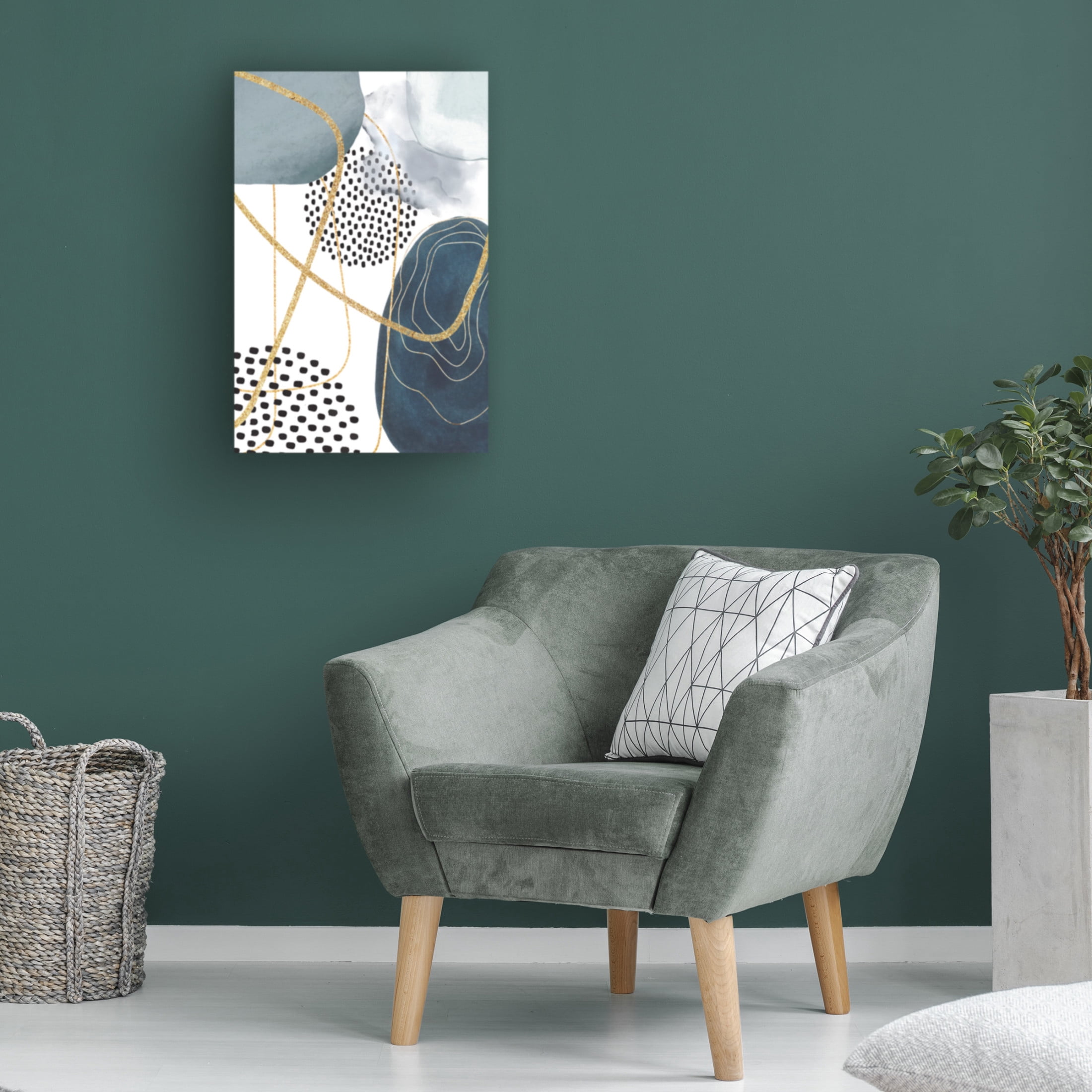 Trademark Fine Art Sally Ann Moss Shapley Blue 2 Canvas Wall Art