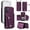 Deep Purple, variant on ELISORLI Luxury Wallet Case for Samsung Galaxy Note 10 Plus Note10+ 5G with Tempered Glass Flip Purse & Shoulder Strap, Card Holder Stand Phone Cover for Note10 + Notes 10+ Ten Not S10 10Plus Black
