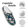 thumbnail image 5 of Wukai Lilies Flowers Print Women's Indoor Bedroom Slipper Slip On Shoes, Unisex House Shoes with Anti-Skid Sole for Men, Gift for Women Men-39/40, 5 of 7