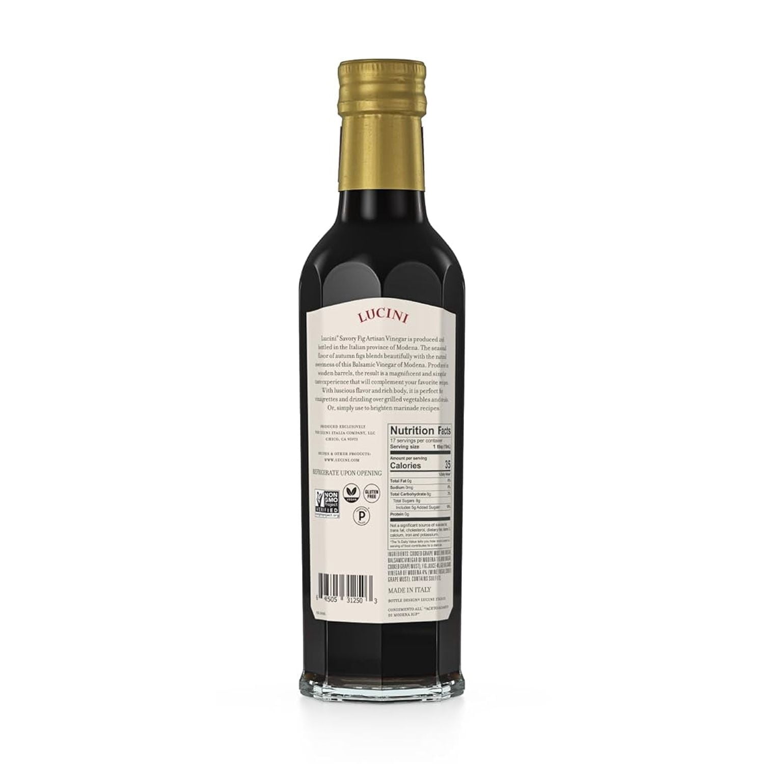 Pack of 6, Lucini Savory Fig Balsamico Artisan Vinegar, 8.5 oz
