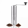 thumbnail image 1 of Manual Coffee Grinder ，with Adjustable Setting - Conical Burr Mill & Brushed Stainless Steel Whole Bean Burr Coffee Grinder for Office  Home  Traveling  Camping, 1 of 9