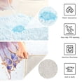 thumbnail image 4 of Bathroom Rugs Shaggy Toilet Base Mat 16x24 Square Shape Soft Contour Rug Absorbent Non Slip Butterfly with Purple, 4 of 9