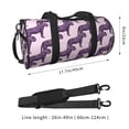 thumbnail image 4 of Xecao Leopard Print print Round Travel Duffel Bag is a foldable gym bag with an inner pocket, perfect for travel sports, 4 of 8