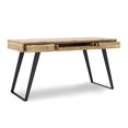 thumbnail image 4 of SIMPLIHOME Lowry SOLID WOOD and Metal Modern Industrial 54 inch Wide Home Office Desk, Writing Table, Workstation, Study Table Furniture in Distressed Golden Wheat with 2 Drawerss, 4 of 5