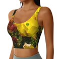 thumbnail image 2 of Fotbe Cactus Flowers Sujetador Deportivo Largo sin Aros para Mujer con Almohadillas y Soporte Medio, Transpirable y Absorbente, Camiseta Tipo Chaleco o Tank Top-X-Large, 2 of 8