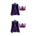 thumbnail image 1 of Minnieouse King Robe Kids Halloween Costume Cosplay Role Dress Play Preschool up 2piezas Púrpura, 1 of 1