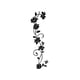thumbnail image 3 of Calcomanía de pared con diseño de flores de vid, calcomanías florales para el hogar, impermeable, decoración del hogar, refrigerador Negro, 3 of 9