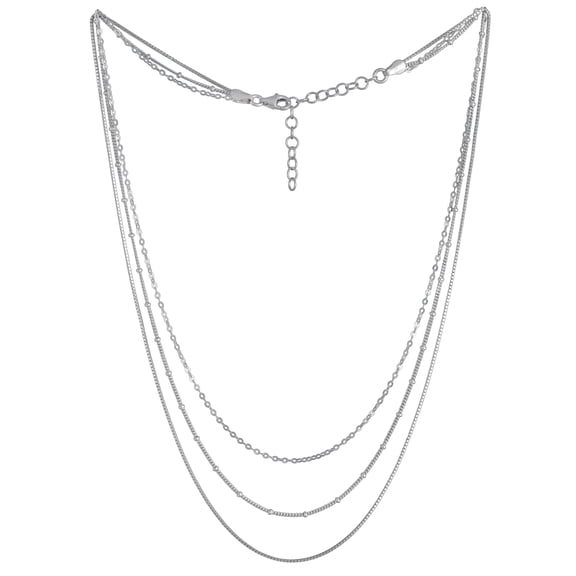 Brilliance Fine Jw Ss Bfj Rolo Curb Box Neck 16``+2``