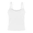 thumbnail image 4 of Women Spaghetti Strap Neck Ribbed Tank Tops Slim Fitted Camisole Basic Sleeveless Layering Shirts, 4 of 6