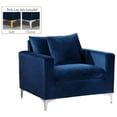 thumbnail image 5 of Home Square 2 Piece Upholstered Velvet Accent Chair Set in Navy, 5 of 5
