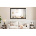 thumbnail image 3 of Cterwk 60"x40" Rectangle Decorative Vanity Mirror Aluminum Frame Wall Mirror for Bathroom, Living Room, Bedroom, Black, 3 of 10