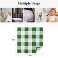 thumbnail image 4 of Green Plaid Cloth Napkins, Spring Summer Farmhouse Buffalo Checkered Washable and Reusable Dinner Napkins Set of 6, Table Napkin for Kitchen Party Birthday Wedding Hotel Housewarming 20"x20", 4 of 8