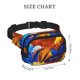 thumbnail image 4 of Fotbe Colorful Rooster Cangurera Cuadrada con Estampado de Doble Capa, Bolsa de Cintura Ajustable Mini para Hombres y Mujeres, 4 of 9