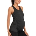 thumbnail image 2 of Ecavus Women's Maternity Tank Tops Workout Athletic Yoga Tops Black L, 2 of 4