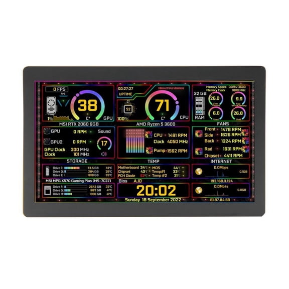 Lightweight 5inch LCD Display 1024x600 For PC Desktop Computer Secondary Screen Display Screen Monitor Accessories