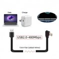 thumbnail image 4 of FVH 13cm USB 2.0 Type-A Male to USB-C Type-C Left Right Angled 90 Degree Data Flat Slim FPC Cable for FPV Disk Phone, 4 of 7