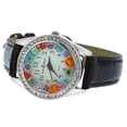 thumbnail image 3 of GlassOfVenice Murano Glass Watch Millefiori And Crystals With Leather Band - Brown, 3 of 8