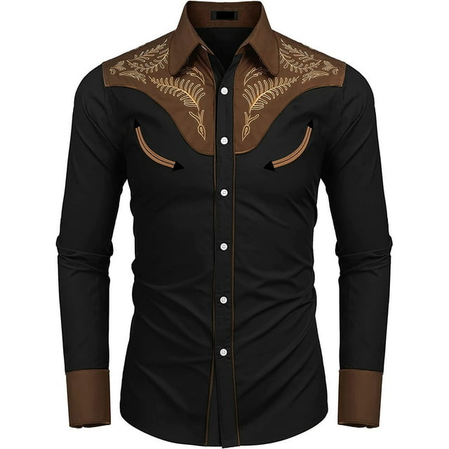 Pyjama Imprimé Décontracté pour Hommes Manches Longues Chemise à Boutons Style Western Chemise à Fermeture Éclair Design pour Mode Moderne Combinaison Boutonnée Confortable