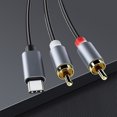 thumbnail image 1 of Cable de audio macho tipo C a 2 RCA para tableta de teléfono Iphone/Android (Tipo-c 1M), 1 of 8
