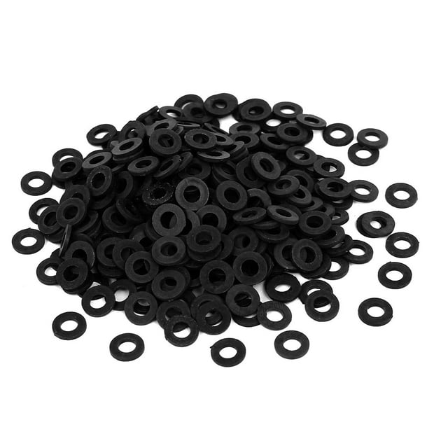 Unique Bargains M4 x 8mm x 1mm Nylon Flat Pads Insulating Washers Ring Gaskets Fastener 400PCS