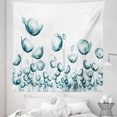 thumbnail image 1 of Flower Tapestry, X-ray Picture of Poppy Flowers in a Windy Day Unusual Look into the Nature Art Image, Fabric Wall Hanging Decor for Bedroom Living Room Dorm, 5 Sizes, White Teal, by Ambesonne, 1 of 1