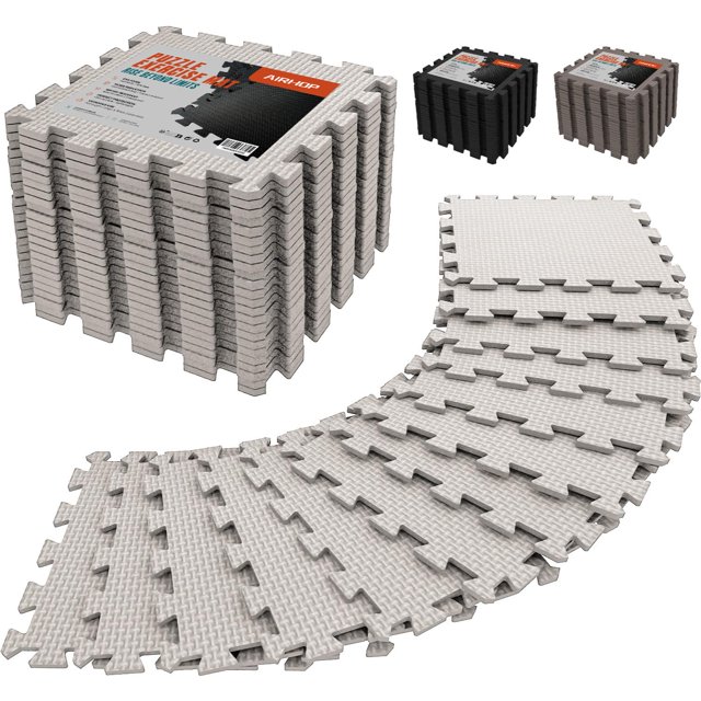 Alfombrilla de gimnasio AIRHOP de espuma EVA de 30 x 30 cm de grosor, 18 unidades
