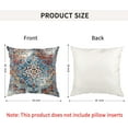 thumbnail image 3 of Boho Pillow Cover 18x18 Vintage Throw Pillow Covers Bohemian Antique Ethnic Decorative Pillow Cases Home Decor Square Linen Pillowcase, Blue Brown, 3 of 6