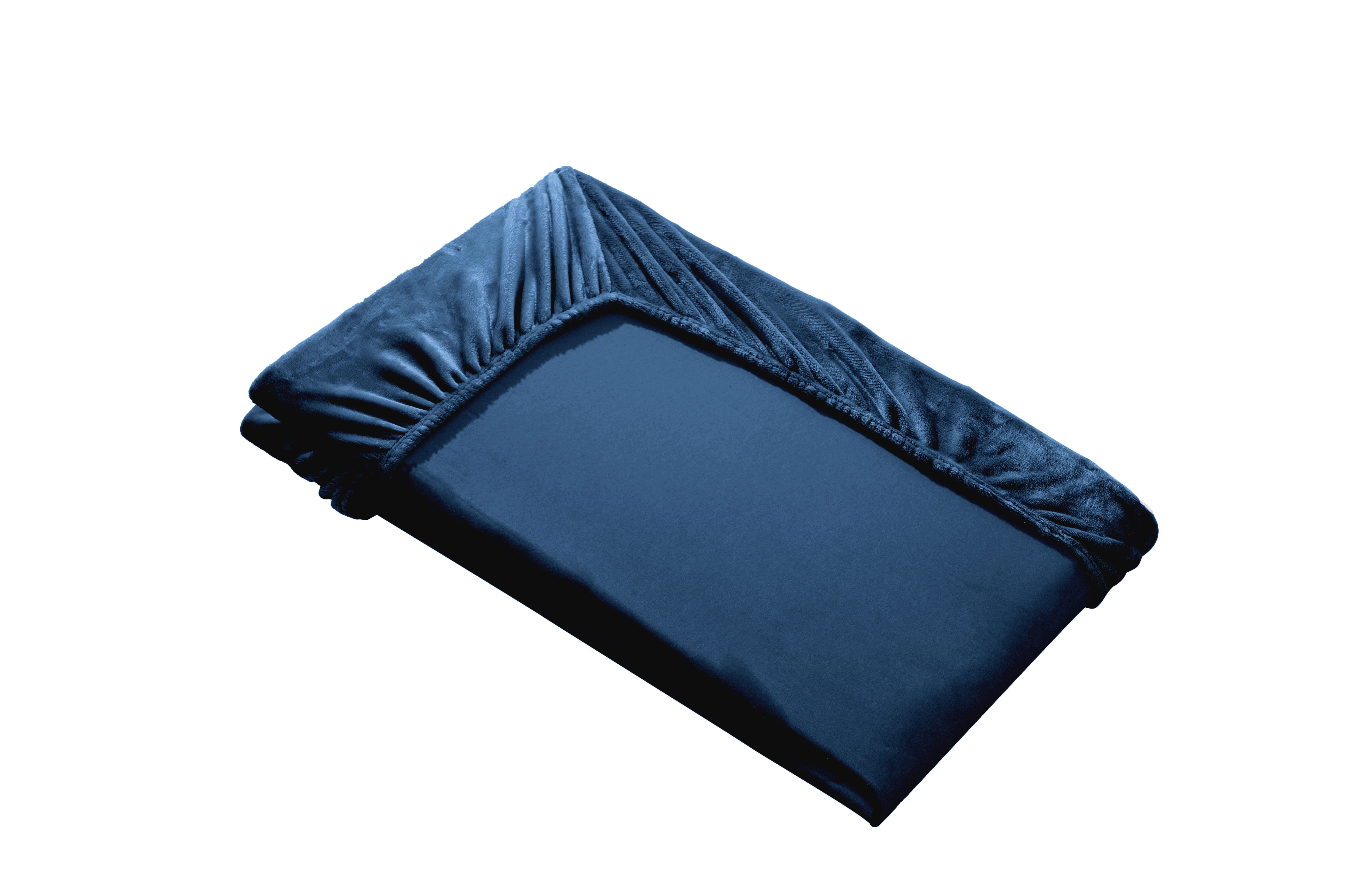Swift Home Drap-housse de luxe 1 pièce en flanelle peluche, ultra-doux, poche profonde, chaleur toutes saisons, lit double, Marine