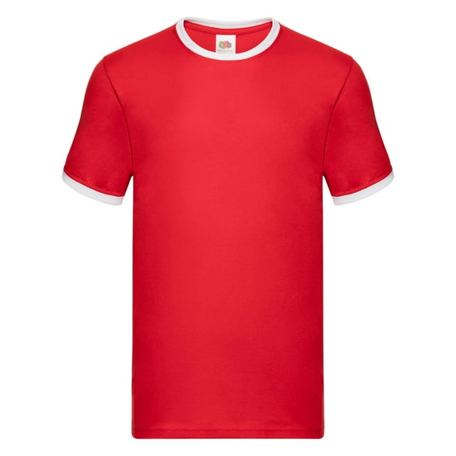 Fruit of the Loom T-Shirt à Col Contrastant pour Hommes
