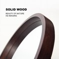 thumbnail image 3 of DEELLEEO Round Mirror Wood Frame, Round Modern Decor Large Mirror Bathroom Living Room Bedroom Entrance, Walnut Brown, 24", 3 of 5