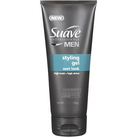 Suave Professionals Men's Styling Gel, Wet Look, 7-Ounce (Pack of 3)