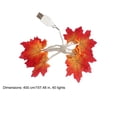 thumbnail image 3 of Yunuuuoa Guirlande Lumineuse à Feuilles d'Érable LED Alimentée par USB Décoration de Festival de Récolte d'Action de Grâce d'Automne pour Maison Fête Cheminée Mur Table Décoration Lumières Blanc Chaud, 3 of 9
