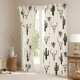 thumbnail image 3 of Feelyou Western Cactus Plant Curtains Pack of 2 (42x84 Each) for Kids, Tribal Sheep Skeleton Curtains Blackout, Bohemian Theme Bedroom Curtains, Curtains and Drapes Room Decor, 3 of 6
