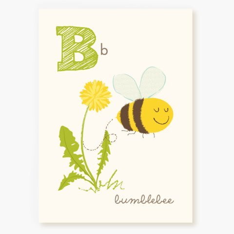 Sea Urchin Studio - B is for Bumblebee - ABC Alphabet Wall Art for Kids