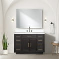 thumbnail image 7 of Abbey 36 in W x 22 in D Black Oak Single Bath Vanity White Quartz Countertop, 34 in Mirror and Faucet Set, 7 of 7