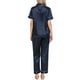 thumbnail image 3 of INSPIRAR CHIC Conjunto de Pijamas de Mujer con Camisa de Botones y Pantalones de Noche 2 Pcs Talla L Azul, 3 of 6