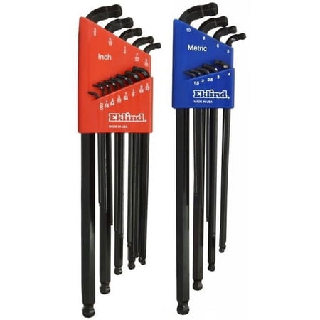 Eklind Double-Ball Hex Key Combo Set - Black Oxide, 22 Piece