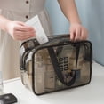 thumbnail image 3 of Bolsa de cosméticos portátil de PVC, bolsa de lavado transparente impermeable, bolsa de almacenamiento de cosméticos portátil de viaje de gran capacidad, 3 of 5