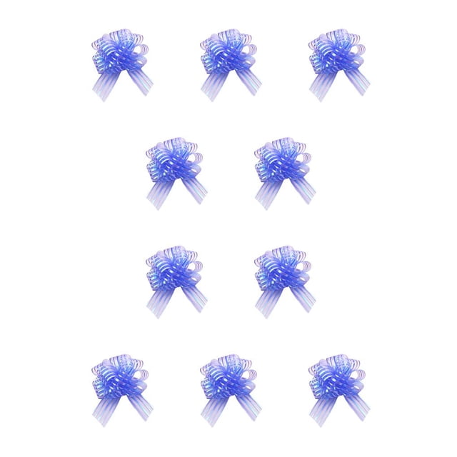 Inteprter Tire de la cinta con lazos para envolver regalos, decoración de bodas, suministros para fiestas, multicolor, multifuncional, regalo de Navidad, Azul oscuro 10piezas Inteprter CBP393813