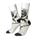 thumbnail image 1 of Balery Black And White Rose Calcetas Largas con Estampado para Hombre y Mujer – Suaves y Transpirables, Talla Única (US 5-11), 1 of 6