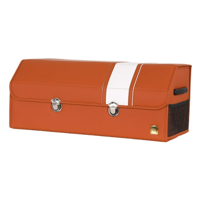 Tnarru Car Trunk Organizer Car Accessories Grocery Container with Lid Collapsible Multipurpose Durable Storage Box Car Organizer Men L