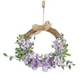 thumbnail image 4 of COMPUKAS Silk Flower Rattan Wreath 33x27cm Circular Elegant Decorative for Women’s Room or Home 1 Set, 4 of 8