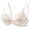 White, variant on Floral Lace Push Up Bra Womens Cute Bow Underwire Adjustable Strap Thin Cup Breathable Bralette White Bras for Lady Wirefree Sports Bra L