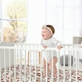 thumbnail image 3 of Sweet Jojo Designs Boho Floral Wildflower Rust Orange Ivory Off White Fitted Crib Sheet, 3 of 6