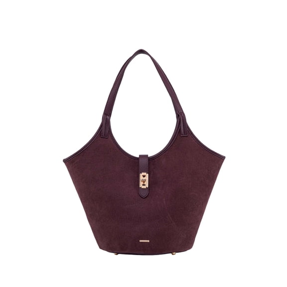 MKF Collection Hobo Bag for Women, Joyce Flared Suede Finish Tote, Shoulder Bag Handbag Purse Now J’OMOR by Mia