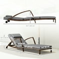 thumbnail image 3 of Outsunny Chaise Longue de Patio en Osier, 2 Pcs, Dossier Réglable à 5 Positions, Gris, 3 of 10
