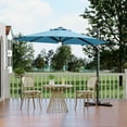 thumbnail image 2 of YUSAZENS 10FT Offset Cantilever Patio Umbrella Solar LED Lights 360° Rotation Tilt Waterproof Cross Base for Backyard Pool Deck Garden, 2 of 9