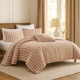 thumbnail image 6 of Sieno 4pc Queen Comforter Set, Pink Faux Fur, Micro Mink Backing, 6 of 6