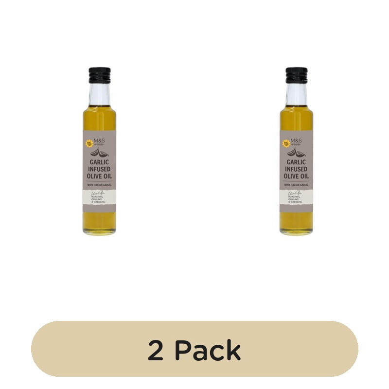 M&S Garlic Infused Olive Oil 250ml, British Import (Pack of 2)
